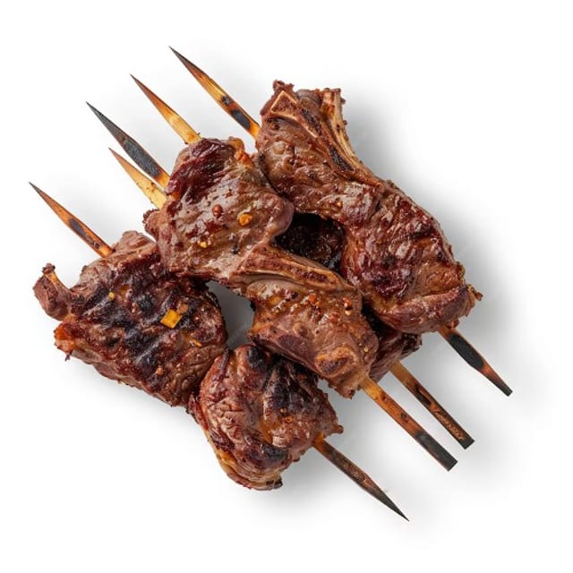 Lamb Shank Kabob Skewer.
