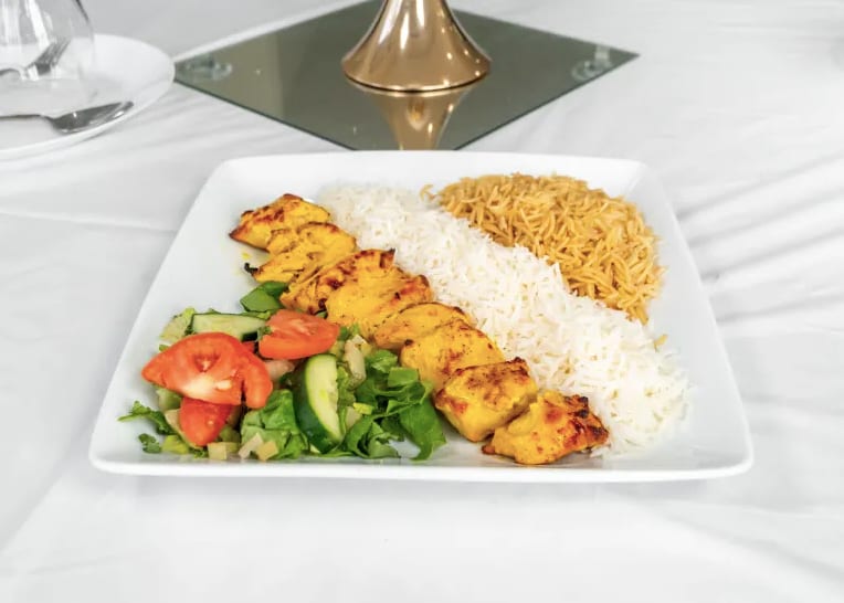 Tandoori Chicken Kabob Skewer.